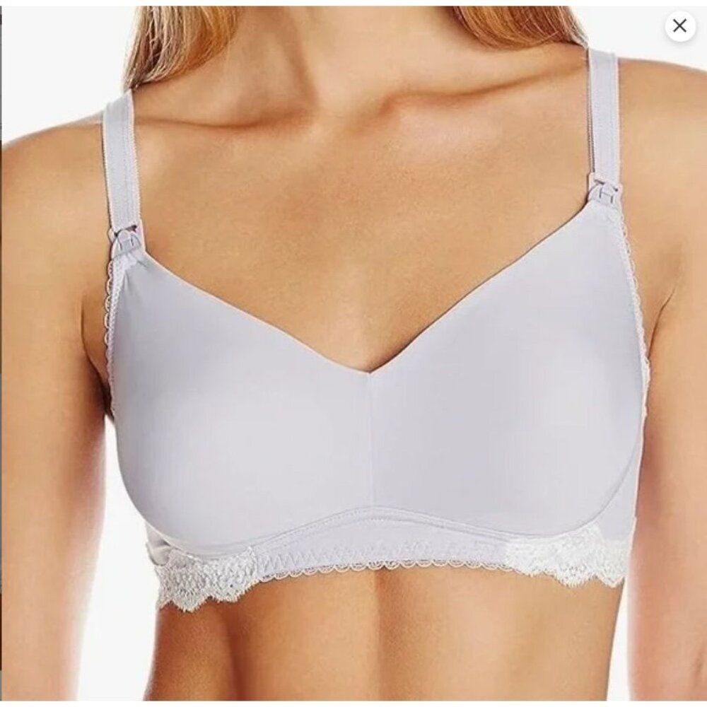 Cake Lingerie NEW 32D Plum Melba Maternity Nursing Bra Underwire Lavender Lace